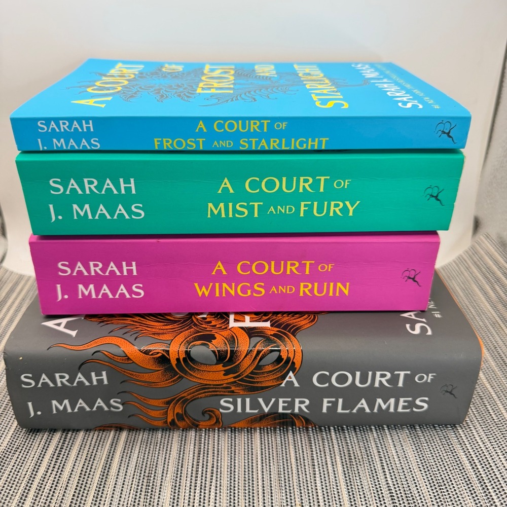 Sarah J Maas ACOTAR 4 Book Lot A Court of Silver Flames Hardcover Mist and Fury